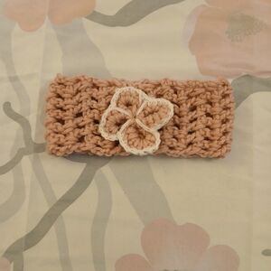 Adorable Hand Crocheted Baby Headband with Floral Detail